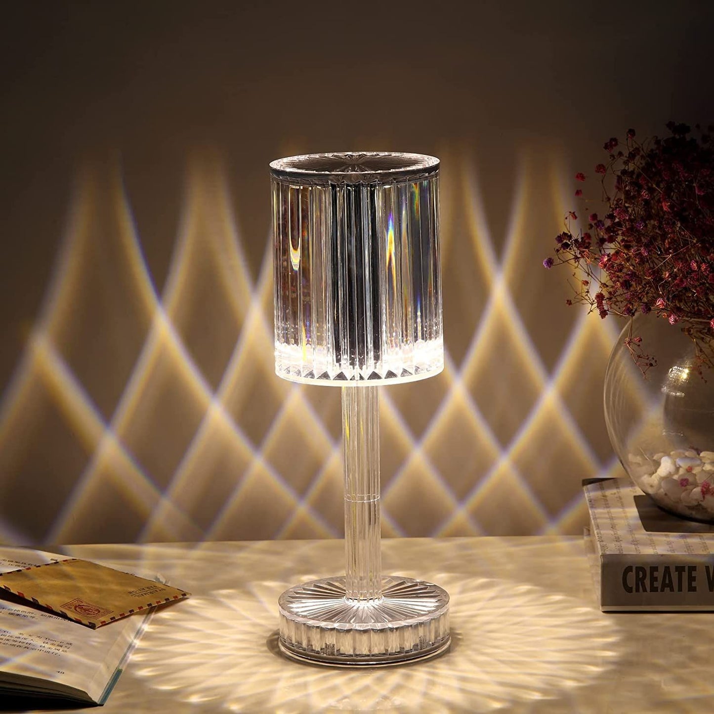 Beautiful Glass Desk Lamp Living Room Bedroom Bed Lamp