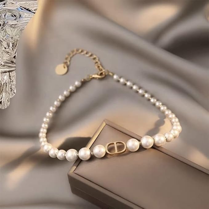 Beautiful Pearl Charm Korean Elegant Necklace For Girls