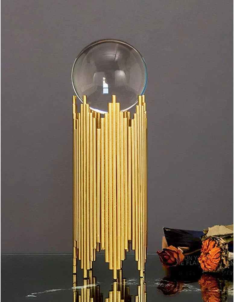 Metal Golden Crystal Decoration Pieces(PAIR)
