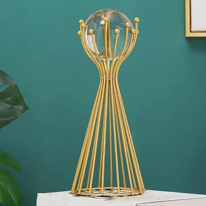 Metal Golden Crystal Decoration Pieces