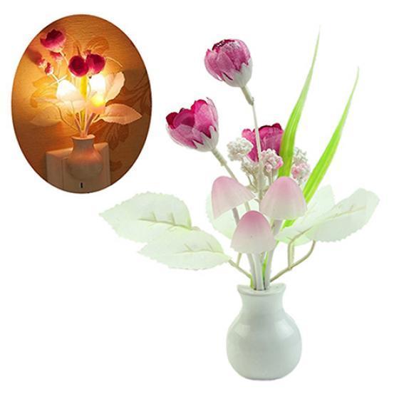 Vase Night Light Wide Application Glowing Vase Night Light Romantic Lamp