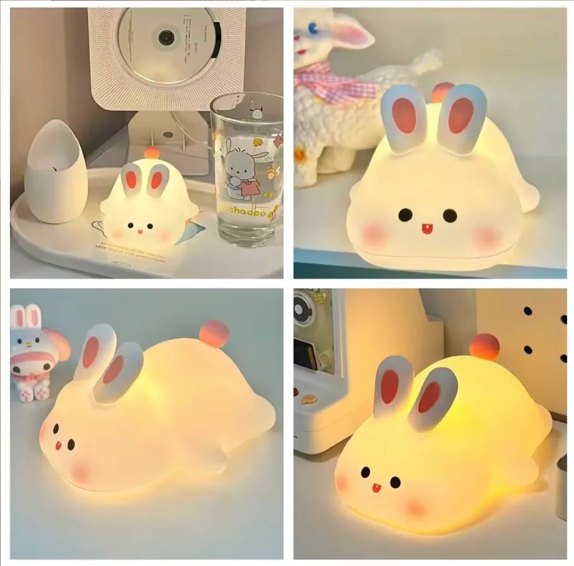Cute Rabbit Desk Lamp Soft Night Light