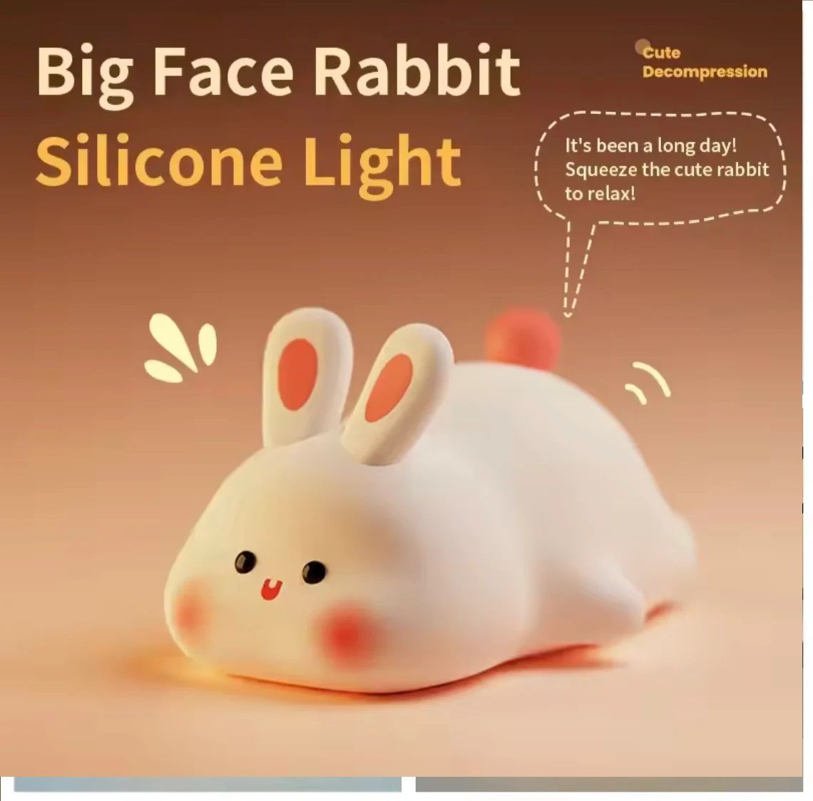 Cute Rabbit Desk Lamp Soft Night Light