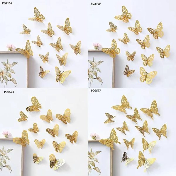 3d Wall Stickers Hollow Butterfly For Kids Rooms Home Wall Decor
