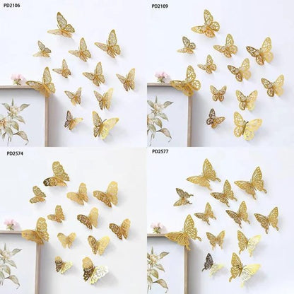 3d Wall Stickers Hollow Butterfly For Kids Rooms Home Wall Decor
