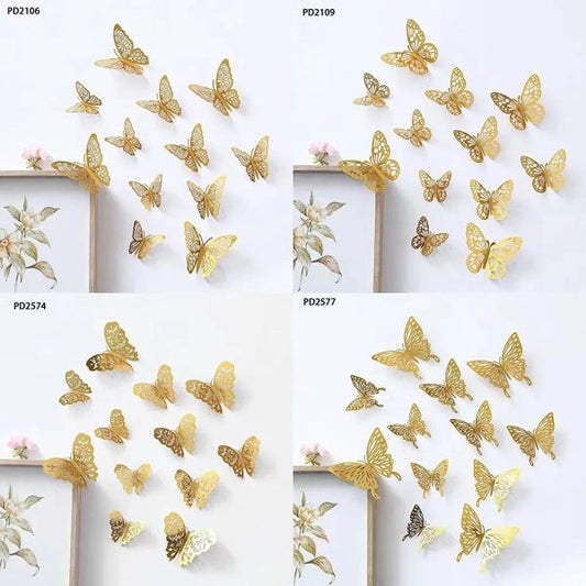 3d Wall Stickers Hollow Butterfly For Kids Rooms Home Wall Decor