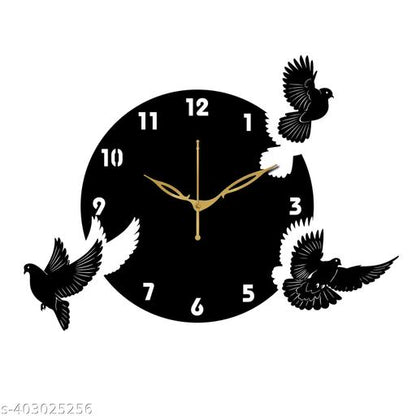 3d Wooden Bird Wall Clock