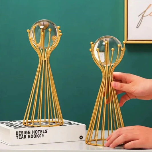 Metal Golden Crystal Decoration Pieces