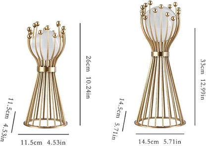 Metal Golden Crystal Decoration Pieces