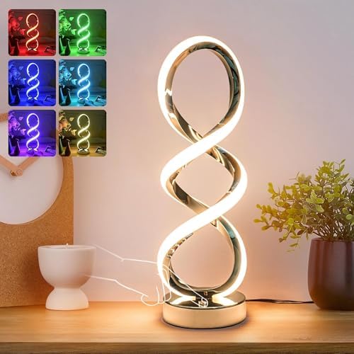Modern Dimmable LED Table Lamp with USB Powered Push Button Control