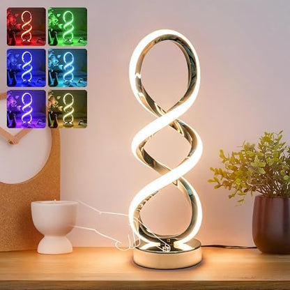 Modern Dimmable LED Table Lamp with USB Powered Push Button Control