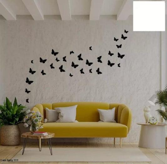 (pack Of 30) 3d Wooden Butterfly Wooden Wall Decoration